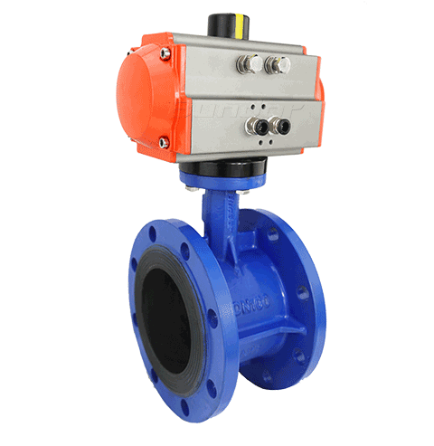 Pneumatic Flanged Butterfly Valve1