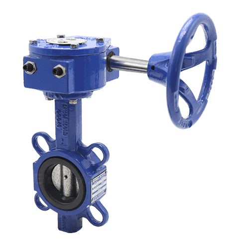 Worm Gear wafer butterfly valve1