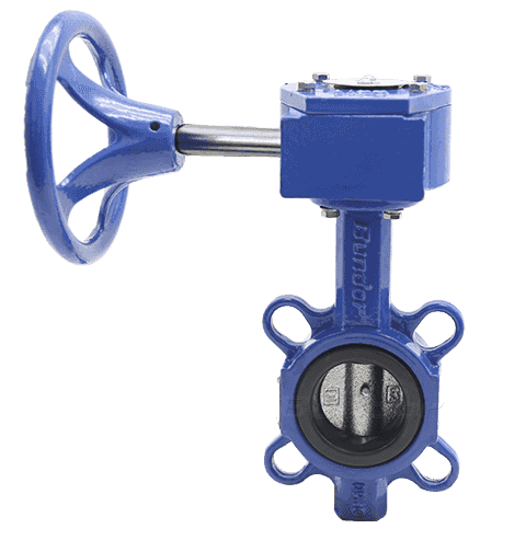 Worm Gear wafer butterfly valve3