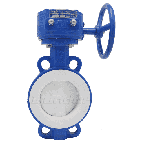 PTFE Seat Worm Gear Butterfly Valve2