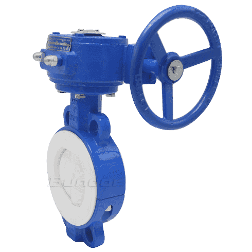 PTFE Seat Worm Gear Butterfly Valve3